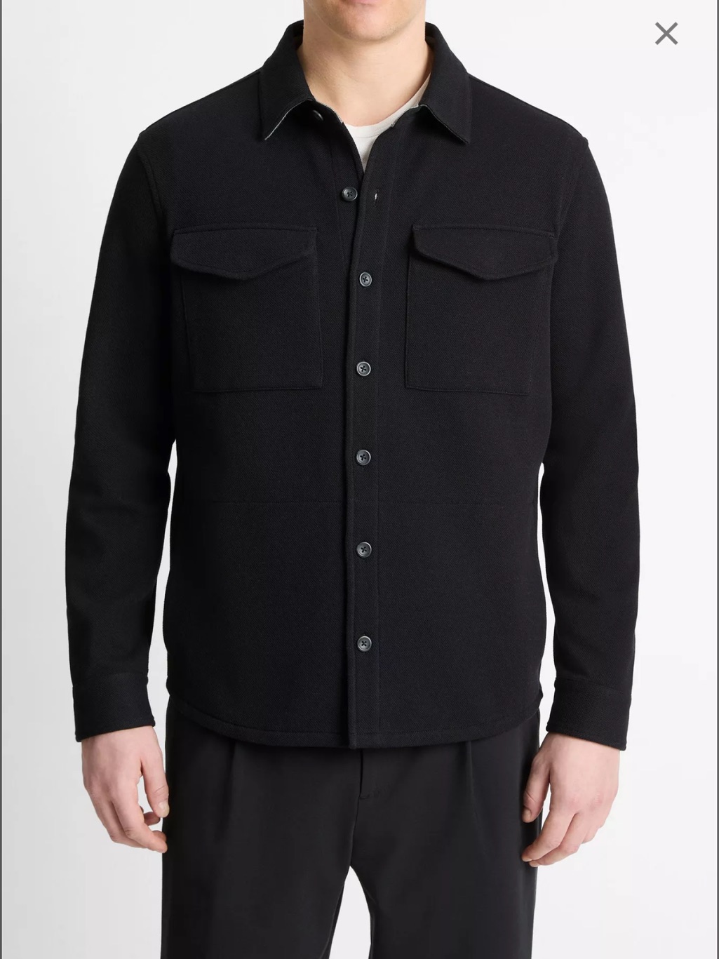 Vince Splittable Wool-Blend Shirt Jacket Large